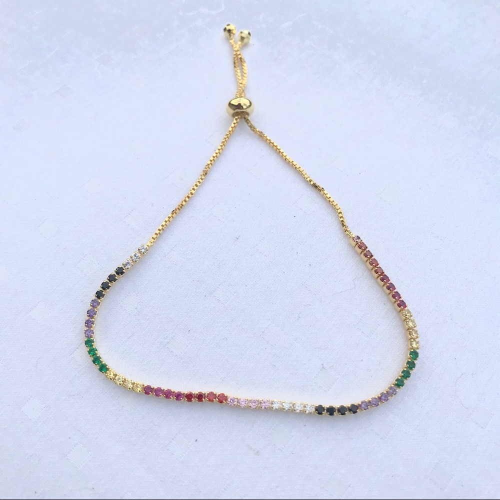 Rainbow Tennis Bracelet - NEW